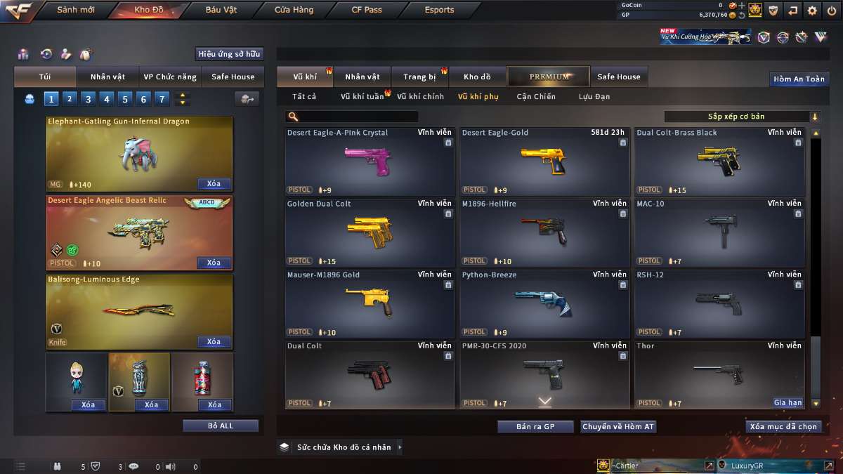 shop acc cf uy tin gia re